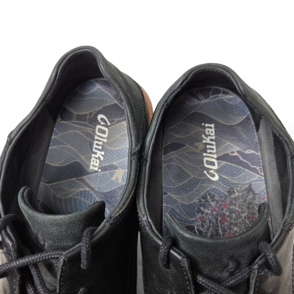 Olukai Kalia Li Leather Loafers Men's Boat Style Collapsible Backs Casual 11.5 - Picture 7 of 11